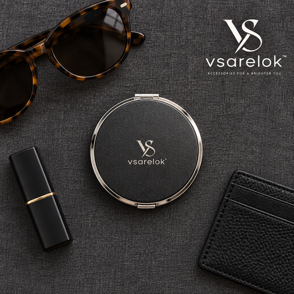 vsarelok™ AeroReflect CNC-Machined 8mm Ultra-Slim Dual Compact Mirror