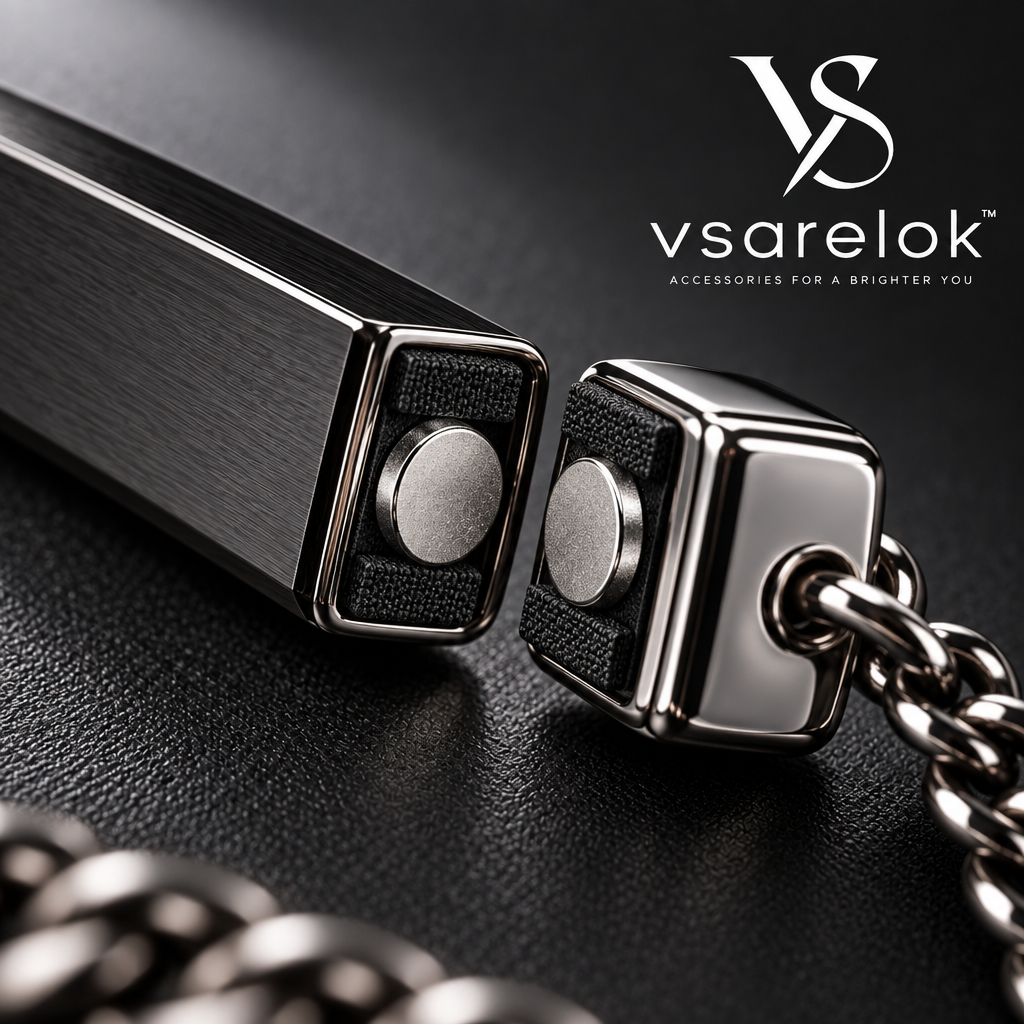 vsarelok™ AeroBar Magnetic Pinless Collar Bar with Detachable Drape Chain