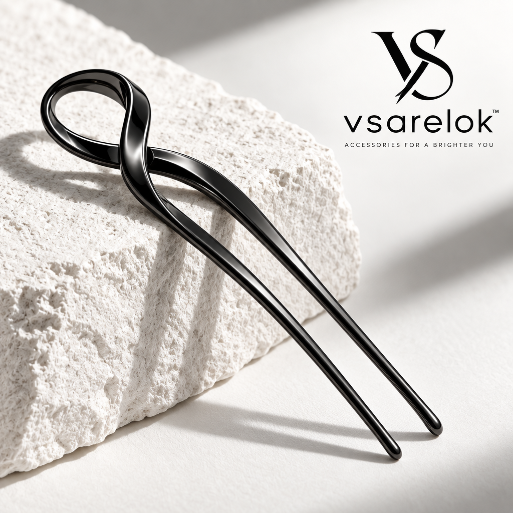 vsarelok™ InfinitySculpt Cold-Forged Fluid Dual-Prong French Hair Pin
