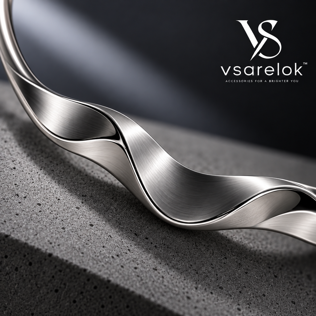 vsarelok™ SculptTorque Shape-Memory Pure Titanium Open Collar Necklace