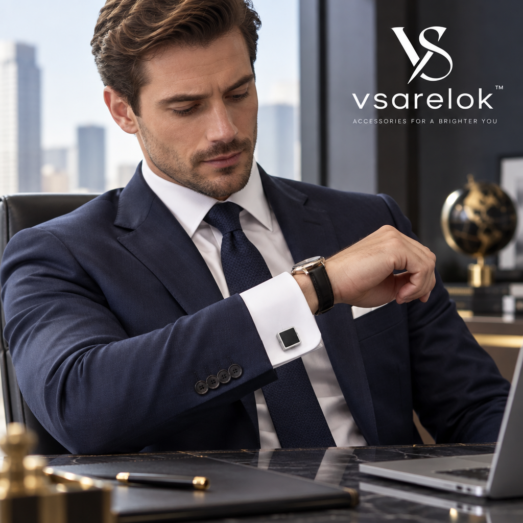 vsarelok™ AeroQuad CNC Aircraft Alloy Architectural Ceramic Cufflinks